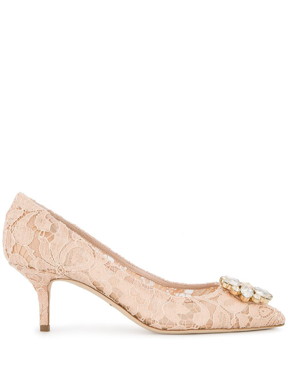 Dolce & Gabbana Women Lace Rainbow Pumps With Brooch Detailing