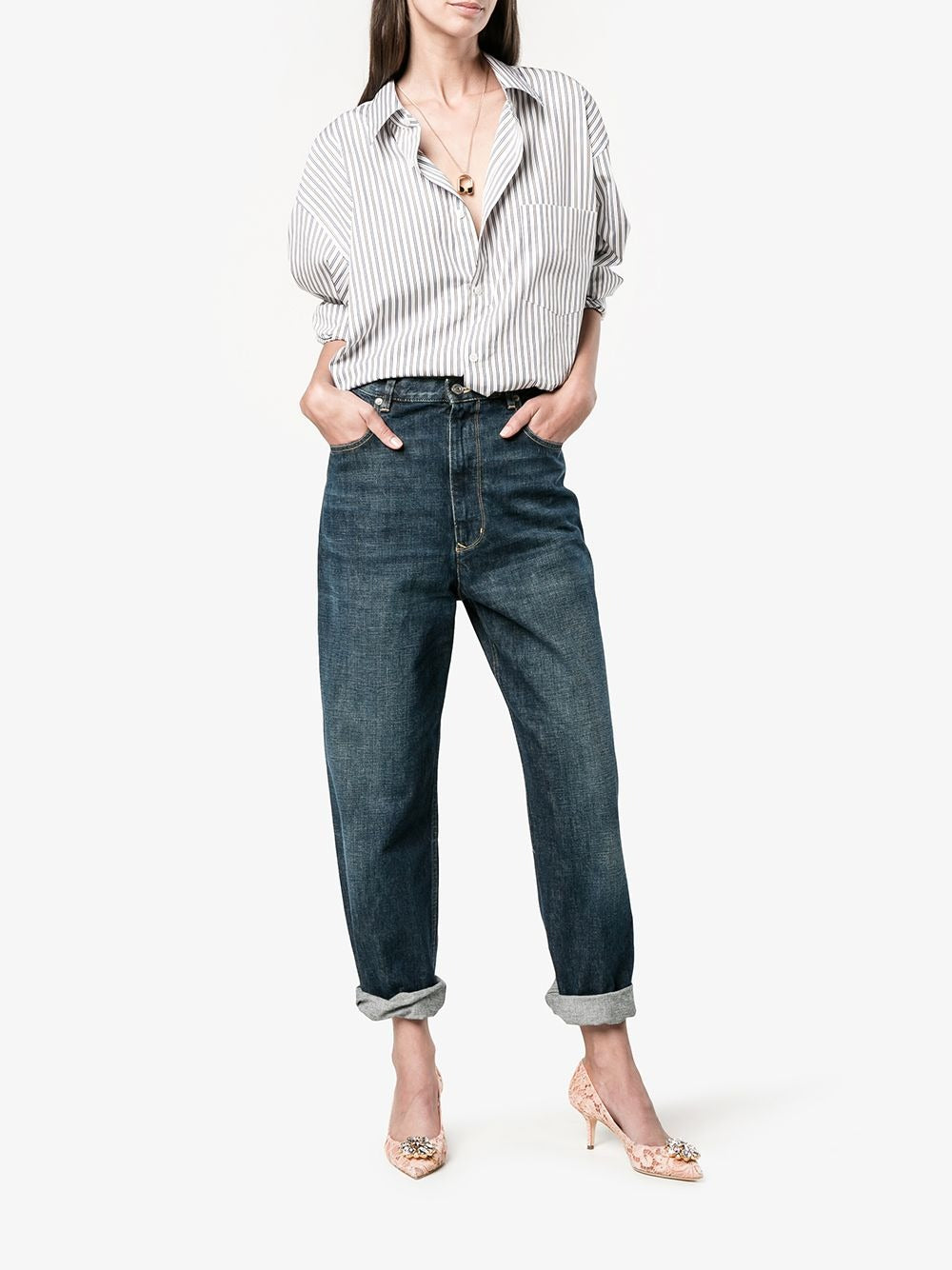 Dolce & Gabbana Women Lace Rainbow Pumps With Brooch Detailing