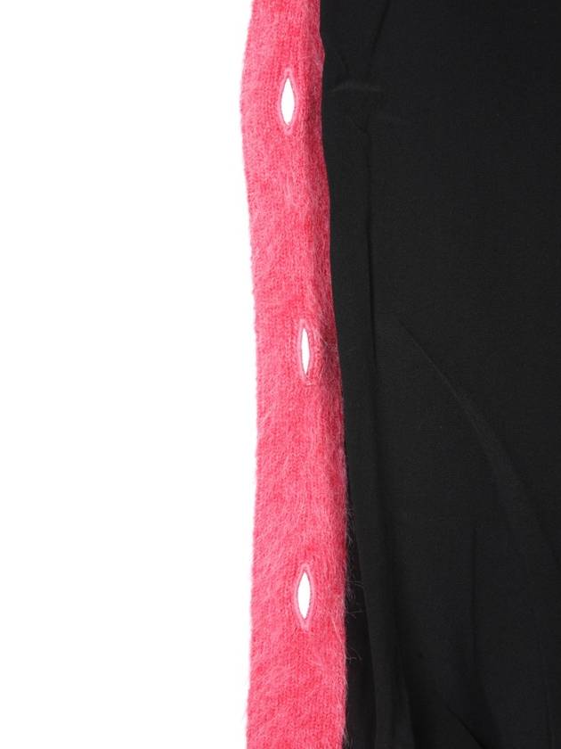 Saint Laurent Leopard Jacquard Cardigan Pink