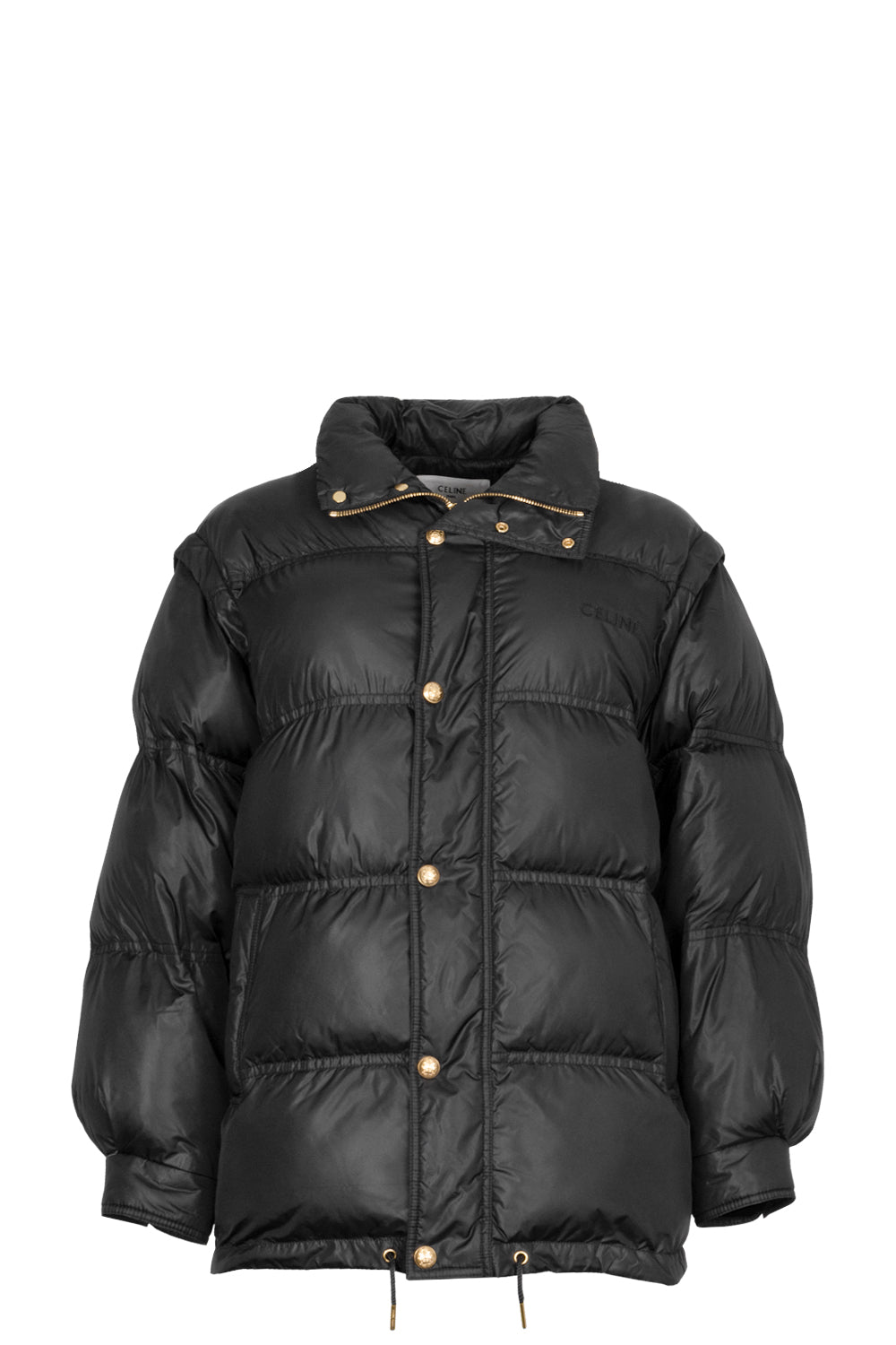 CELINE Detachable Sleeve Puffer Jacket Black