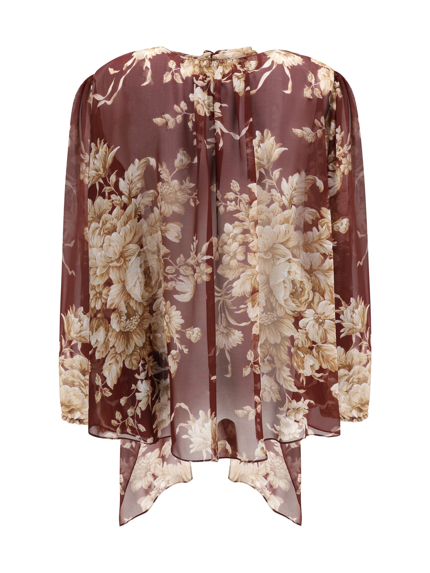 Dolce & Gabbana Women Silk Chiffon Floral Shirt