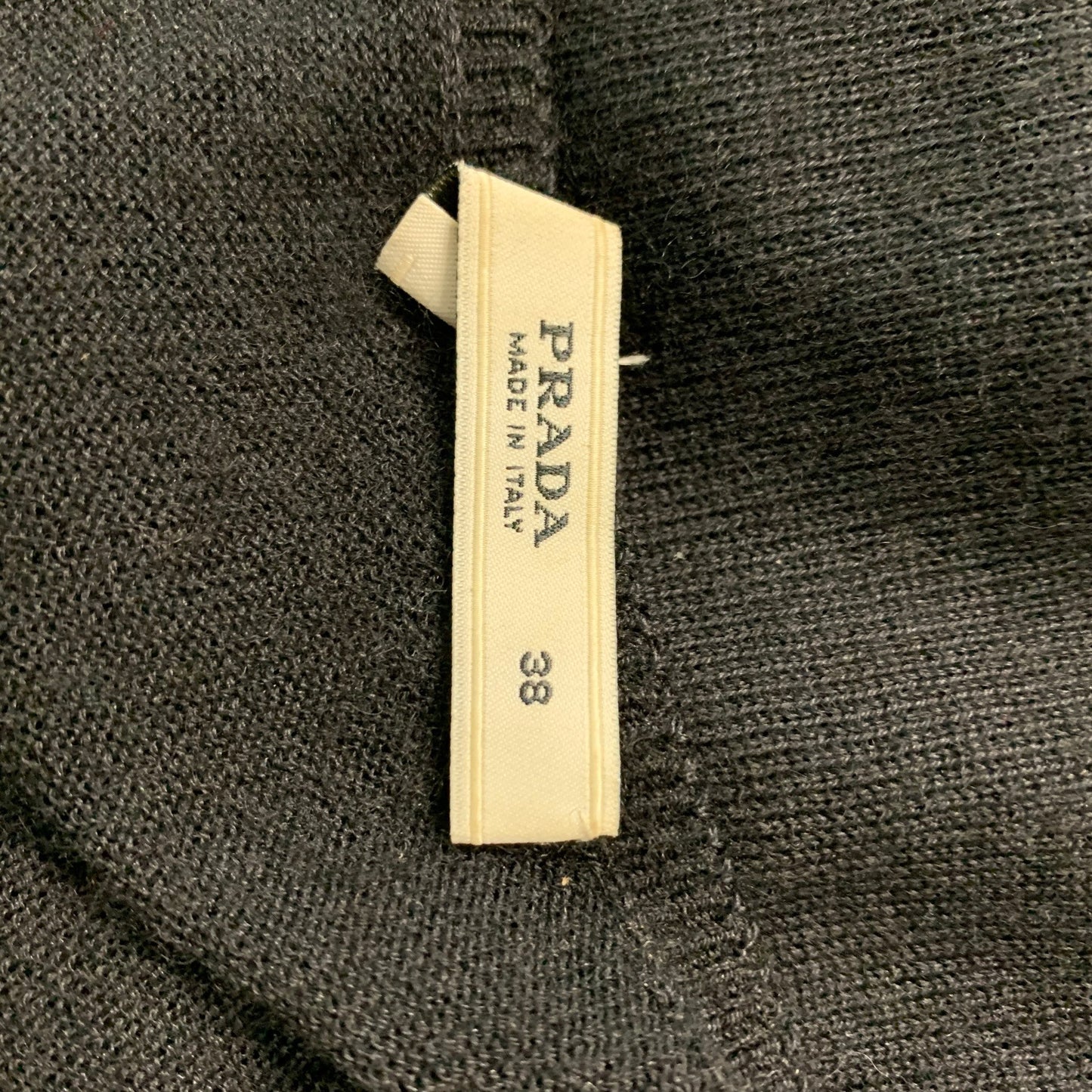 PRADA Size 2 Black Solid Scoop Neck Pullover