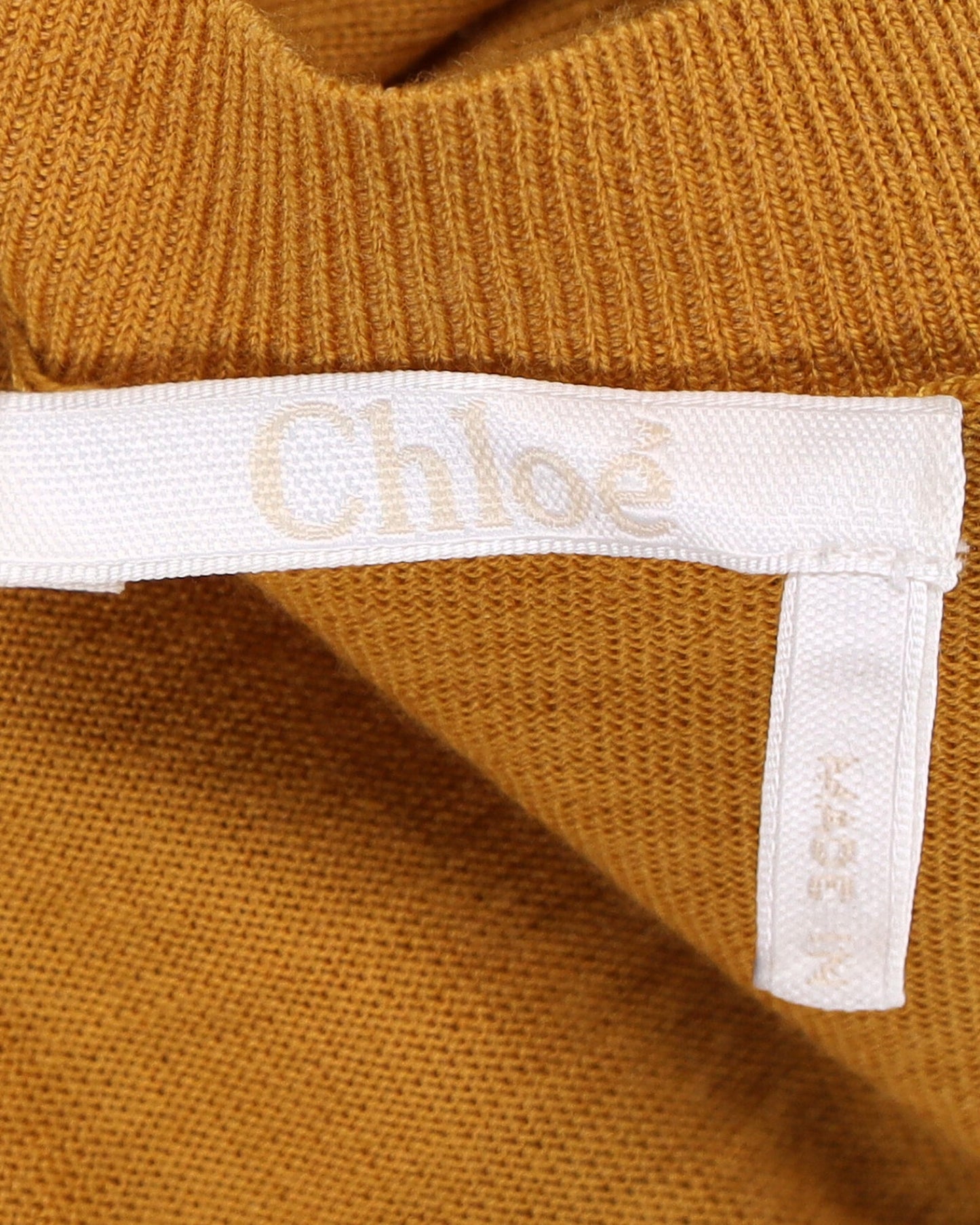 Chloe Crewneck Sweater in Mustard Yellow Wool
