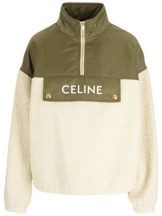 CELINE Cashmere Shearling Jacket Green