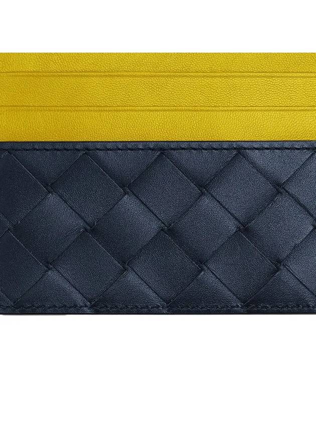 Bottega Veneta Intrecciato Two-Tone Card Wallet Yellow