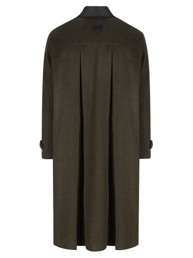 Fendi Mohair Wool Single Coat Green
