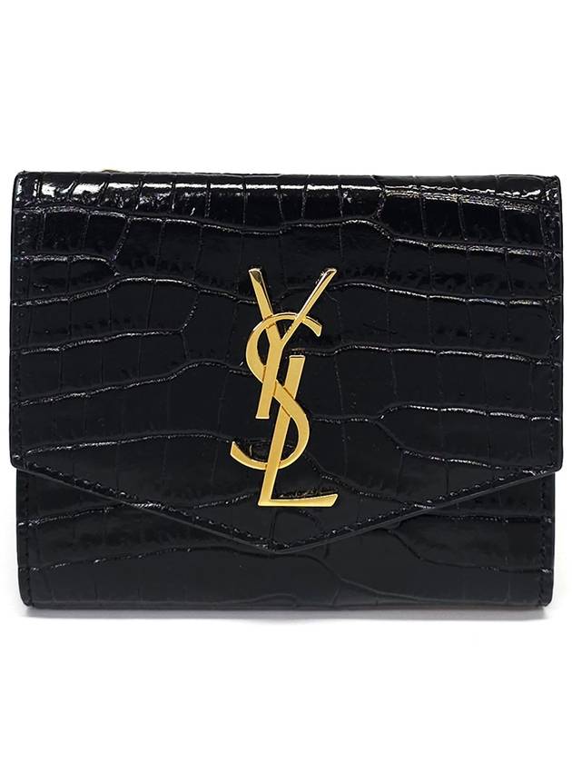 Saint Laurent 582296 Crocodile embossed uptown shiny wallet