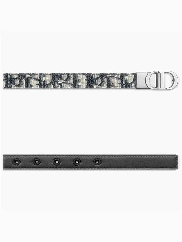 30 Montaine 20MM Reversible Leather Belt Blue Beige Dior
