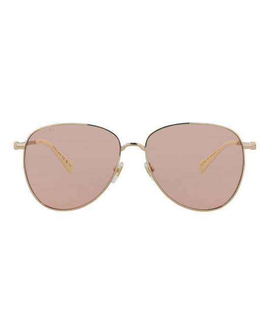 Aviator-Frame Metal Sunglasses