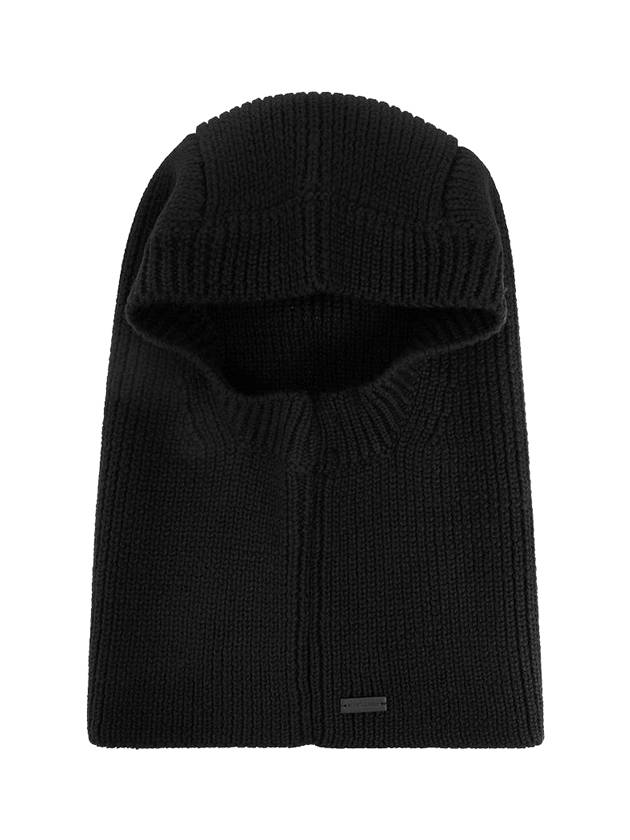 Saint Laurent Rib Wool Large Balaclava Black