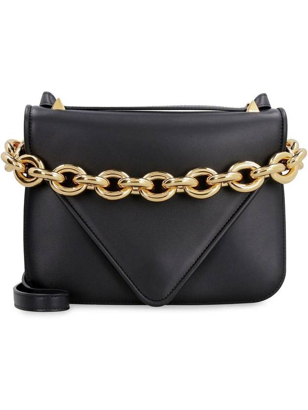 Bottega Veneta Mounted Chain Shoulder Bag Black