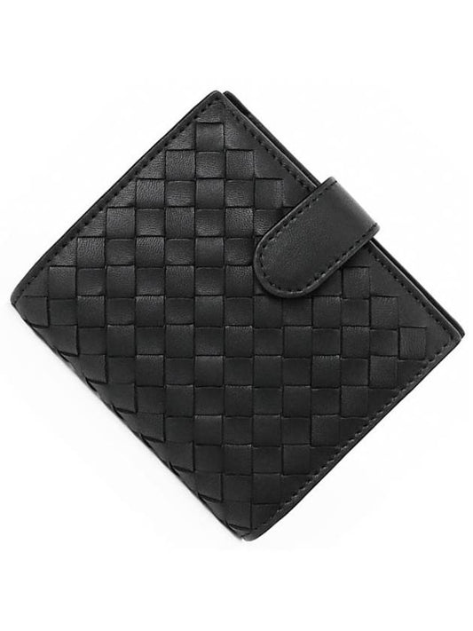 Bottega Veneta Intrecciato Half Wallet Black
