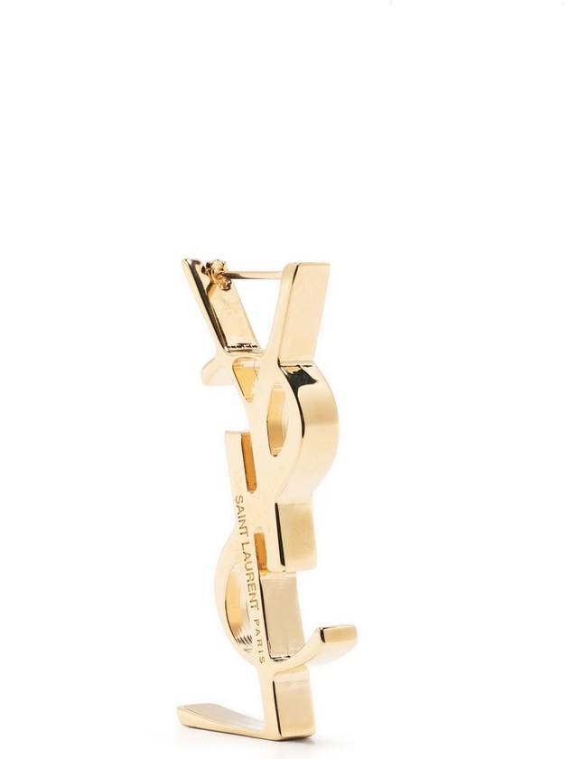 Saint Laurent YSL Cassandre Single Metal Earrings Gold