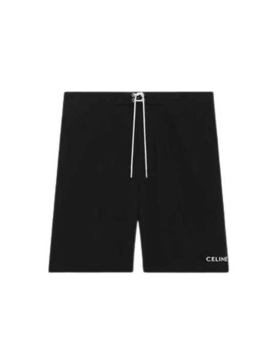 CELINE Logo Print Nylon Swimming Shorts Black