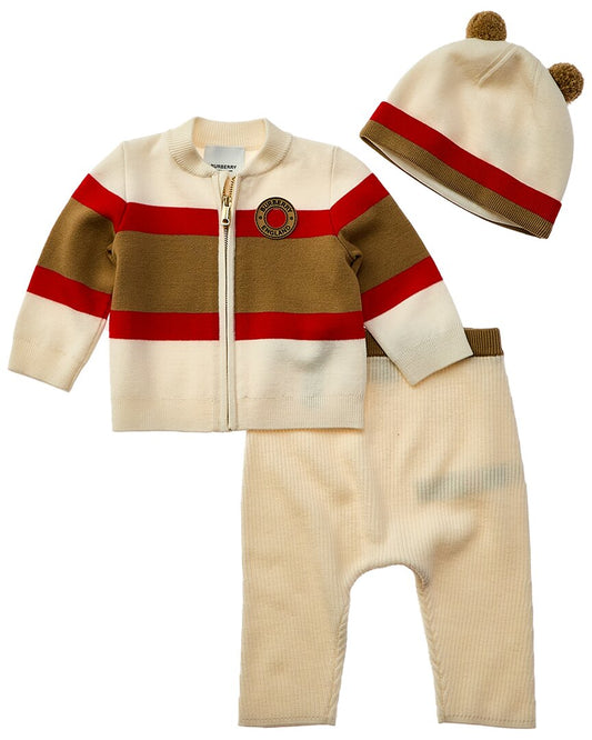 Burberry 3pc Logo Wool-Blend Set