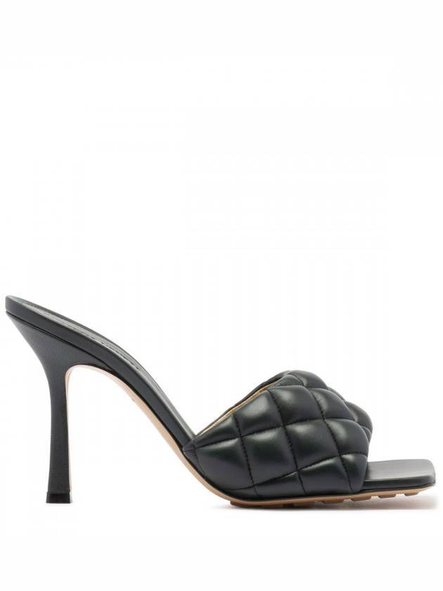 Bottega Veneta Quilted Nappa Sandal Heels Inkwell