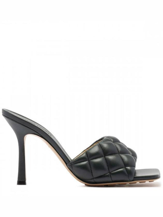 Bottega Veneta Quilted Nappa Sandal Heels Inkwell