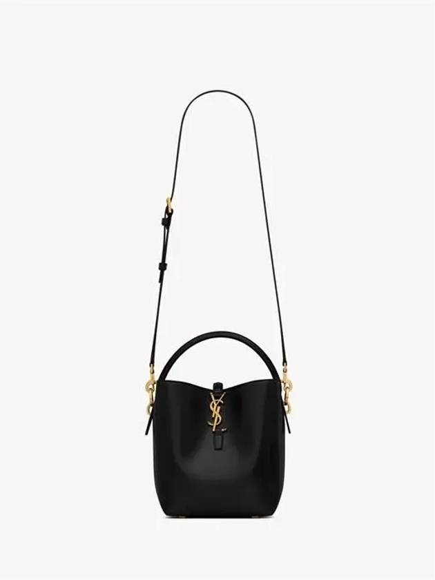 Saint Laurent LE 37 Small Shiny Leather Shoulder Bag Black