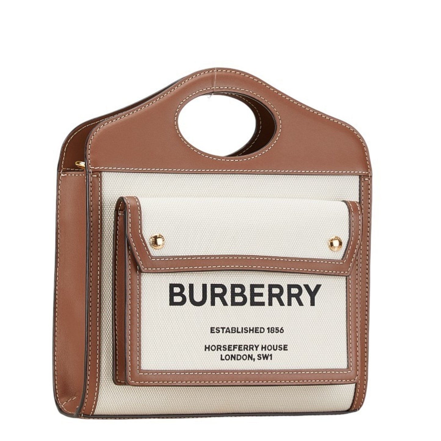 Burberry   Canvas Leather Handbag Shoulder Bag ()