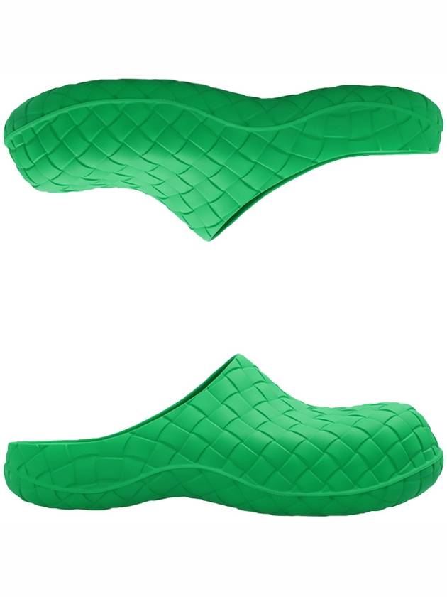 Bottega Veneta Intrecciato Rubber Slippers Green