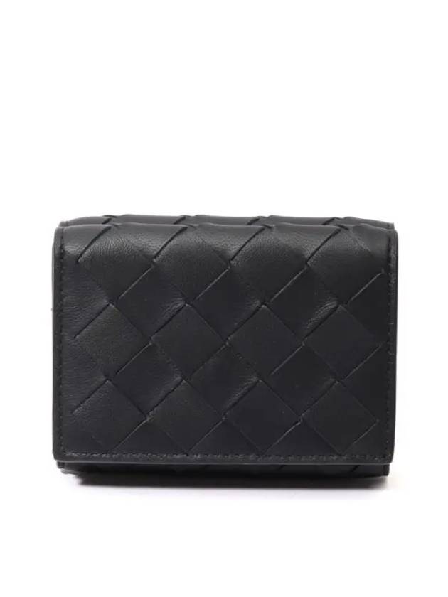 Bottega Veneta Intrecciato Half Wallet Black