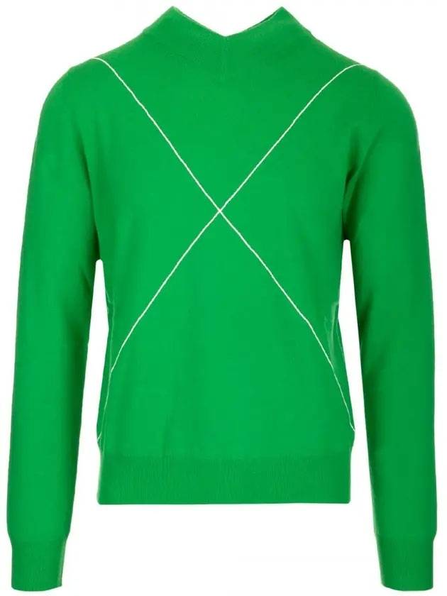 Bottega Veneta Contrast Stitch Wool Knit Top Paraket