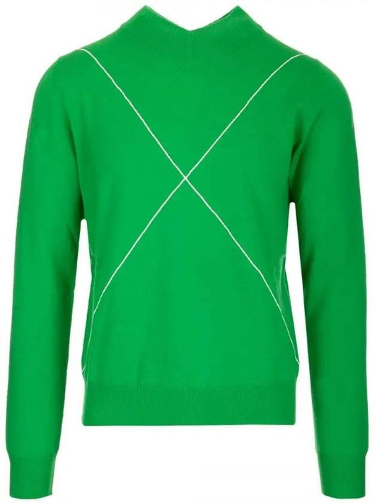 Bottega Veneta Contrast Stitch Wool Knit Top Paraket