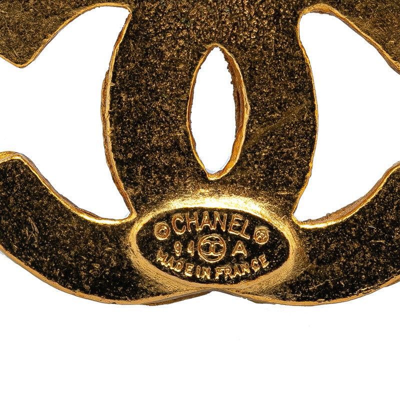 Chanel Vintage Triple Coco Mark Brooch Gold