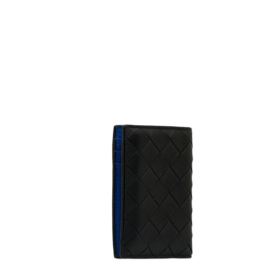 Bottega Veneta  Intrecciato Card Holder in Calf Leather Navy Men’s