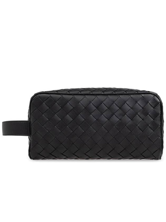 Bottega Veneta Bottega Veneta Toiletry Bag Intrecciato, Men's, Black