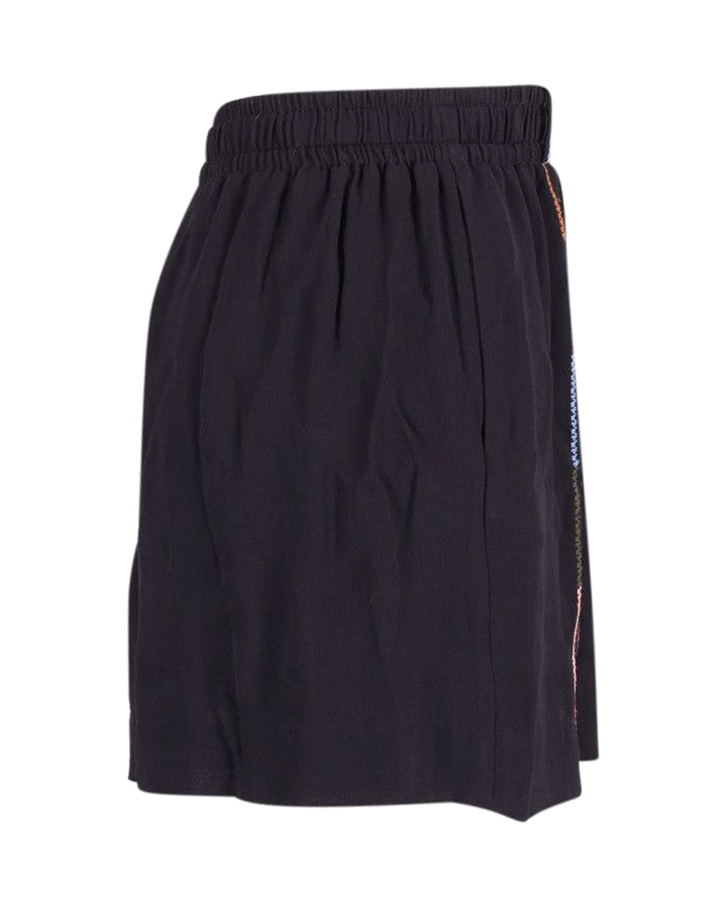 Chloe Embroidered Mini Skirt in Black Crepe