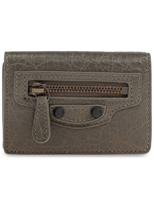 Balenciaga Balenciaga Leather Wallet, Women's, Green