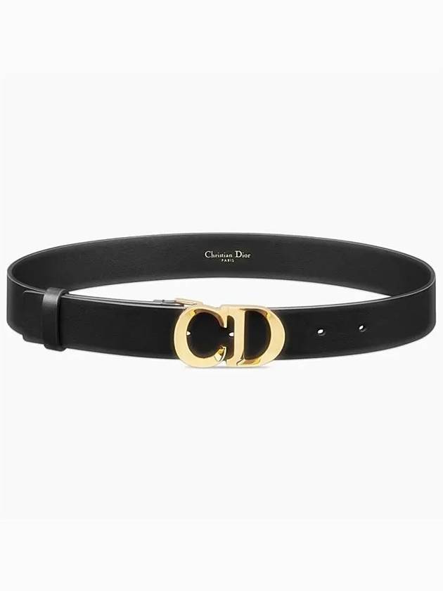 30mm Smooth Calfskin Belt Black Dior