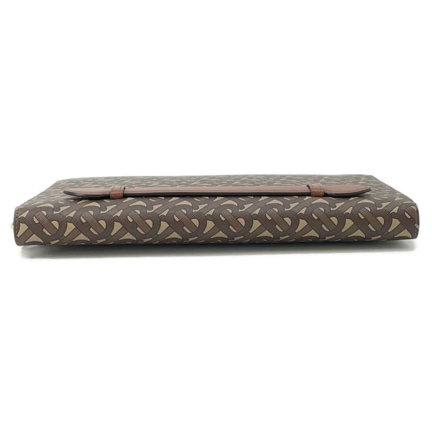 Burberry  Coated Canvas Leather Clutch Bag ()