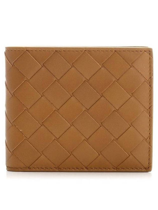 Bottega Veneta Intrecciato Bifold Half Wallet Acorn