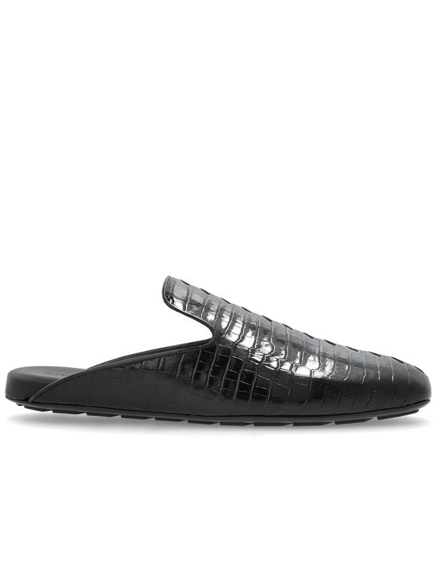 Bottega Veneta Bottega Veneta Leather Slides Roma, Men's, Black