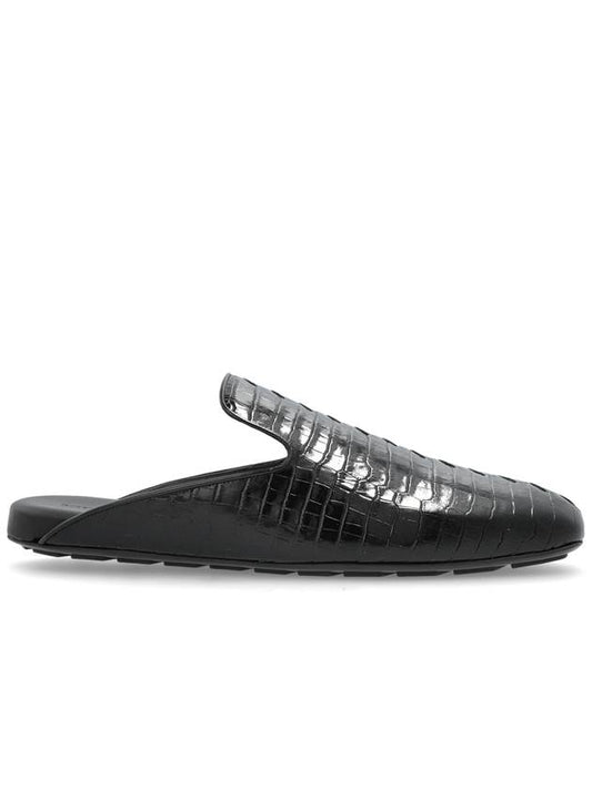 Bottega Veneta Bottega Veneta Leather Slides Roma, Men's, Black