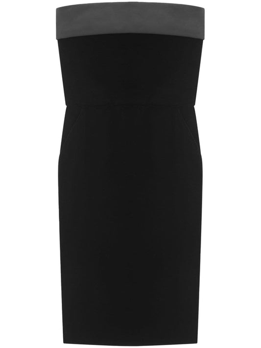 Saint Laurent Women Velvet Bustier Dress