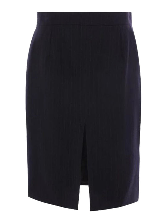 Saint Laurent Women Pinstripe Wool Skirt