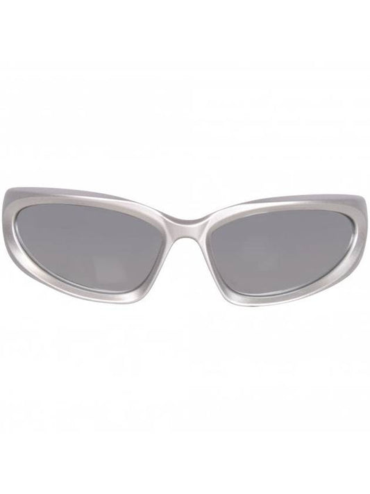 Balenciaga Eyewear Swift Acetate Oval Frame Sunglasses Silver