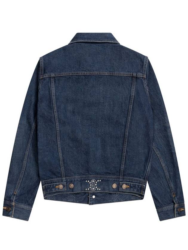 CELINE Trucker Cotton Denim Jacket Navy