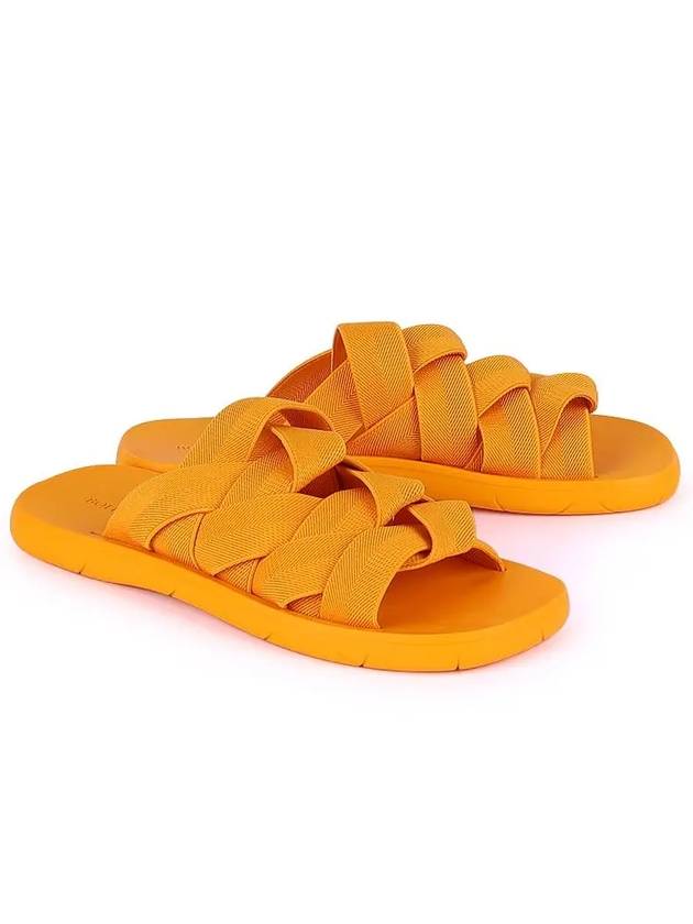 Bottega Veneta Intrecciato Flat Slippers Tangerine