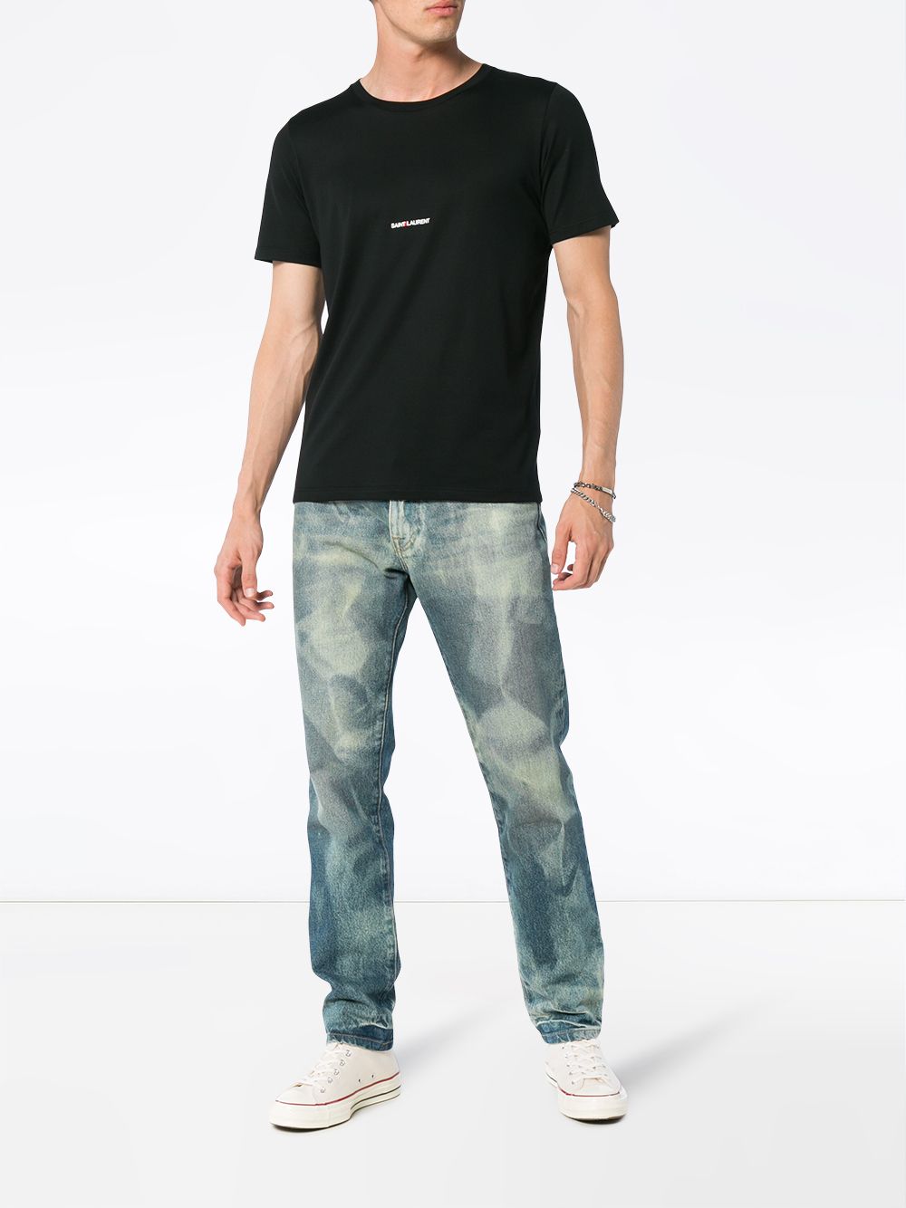 Saint Laurent Men Cotton T-Shirt