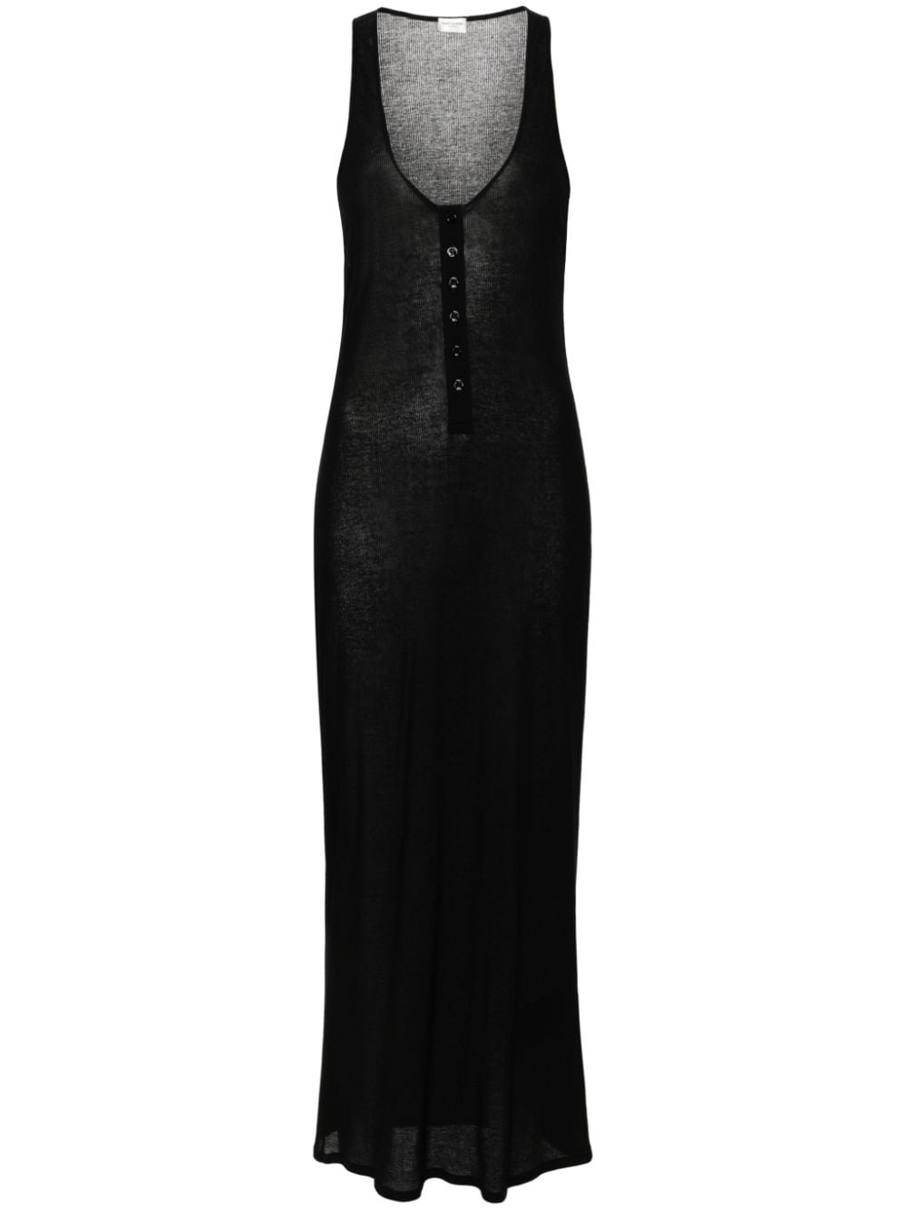 Saint Laurent Women Long Dress With Logo