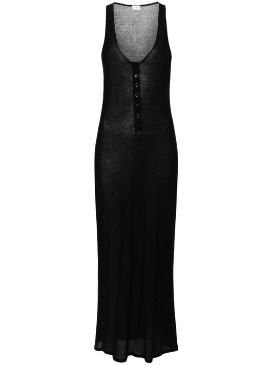 Saint Laurent Women Long Dress With Logo