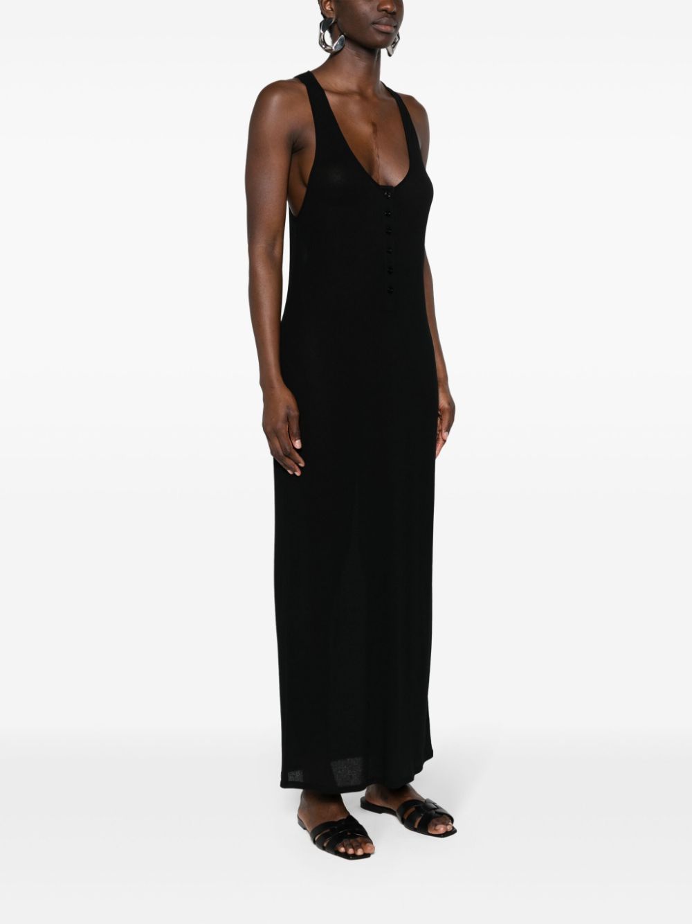 Saint Laurent Women Long Dress With Logo