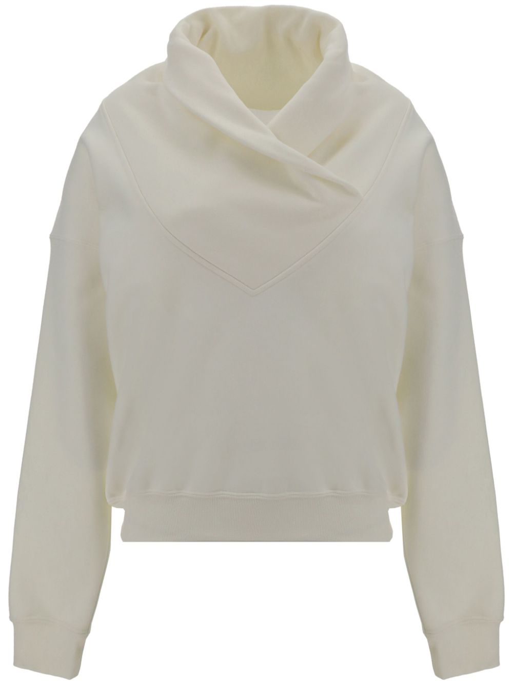 Saint Laurent Women Draped Neck Sweatshirt