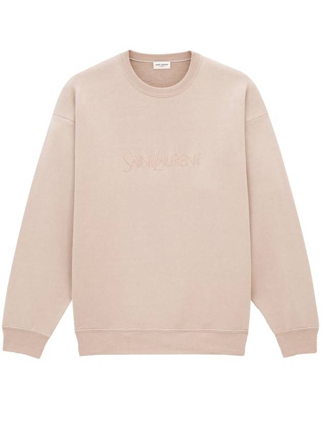 Saint Laurent hooded sweatshirt 802001 Y36SW 9950 NUDE ROSE