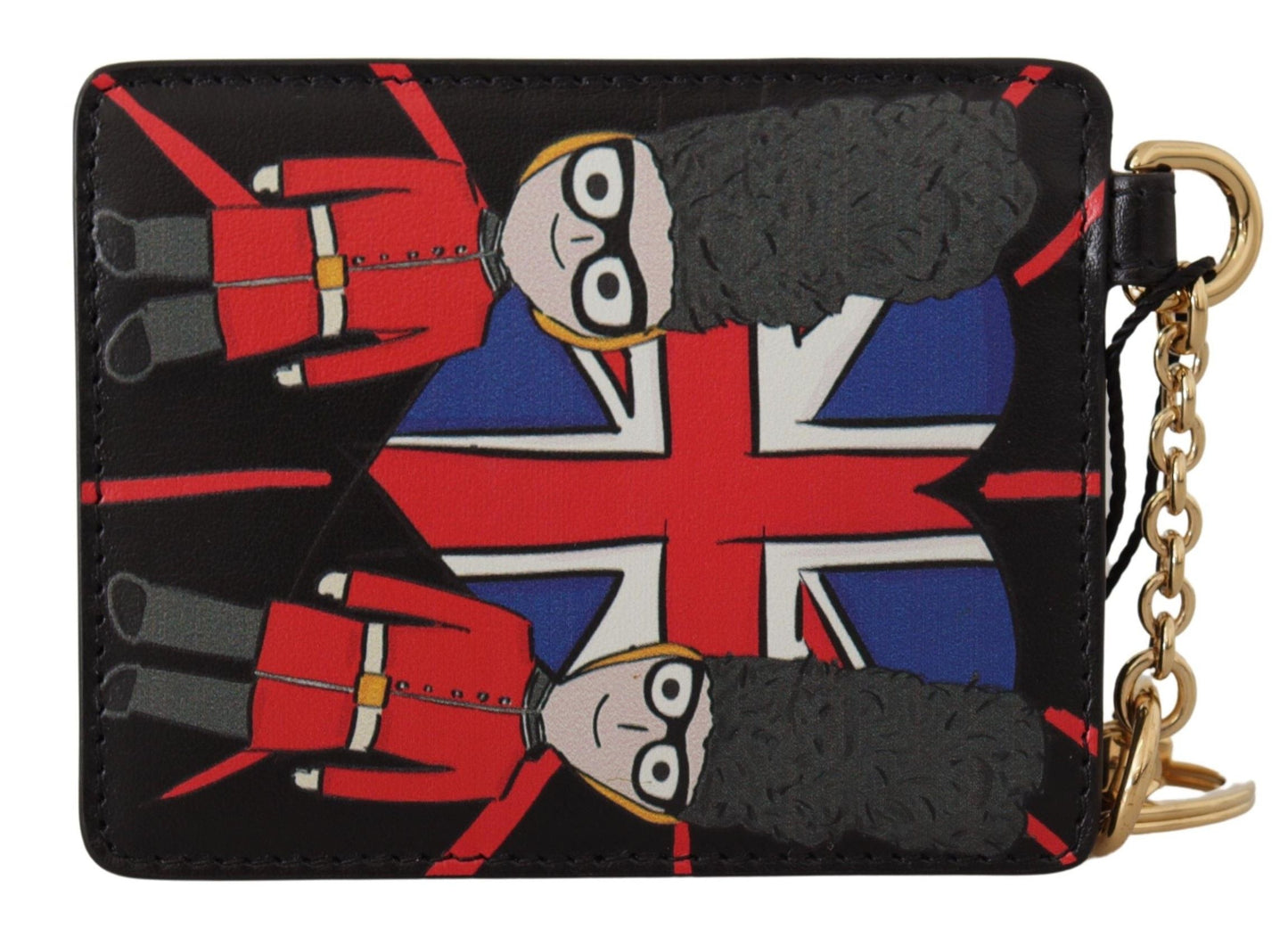 Dolce & Gabbana Black Leather #DGLovesLondon Keyring Cardholder Coin Women's Case