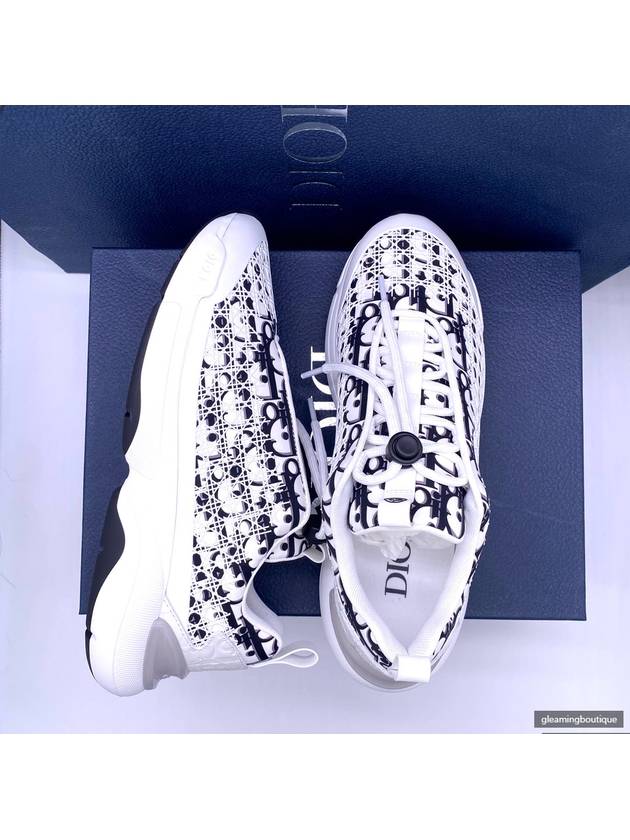 B24 Oblique Technical Fabric Low Top Sneakers White Dior